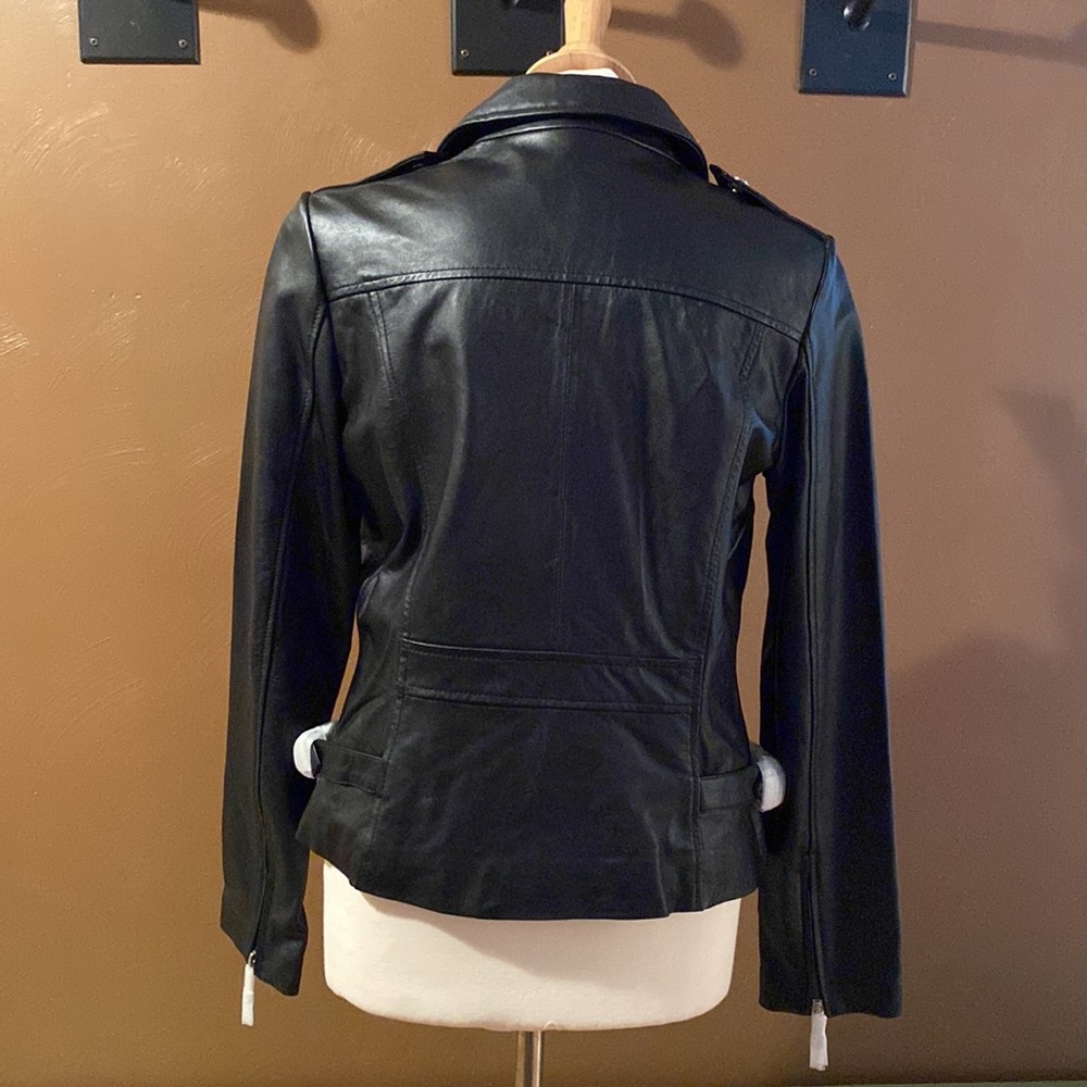 Neiman Marcus Black Leather Jacket - Picture 2 of 4